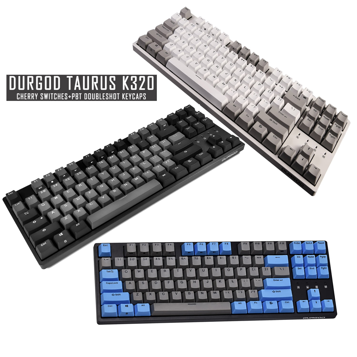  DURGOD Taurus K310 Big Mechanical Gaming Keyboard - 104 Keys -  Double Shot PBT - NKRO - USB Type C (Cherry Brown,Black,ANSI/US) : Video  Games